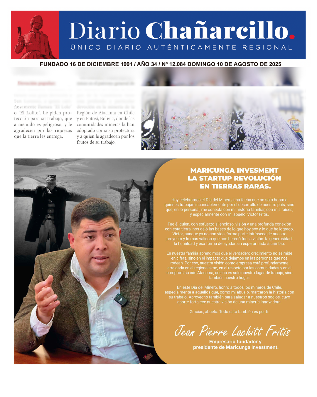 Diario Chañarcillo: Día del minero desde Maricunga Investment